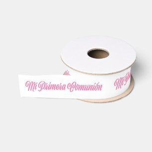 Lazo De Tela Gruesa Liston Mi Primera Comunion Satin Ribbon