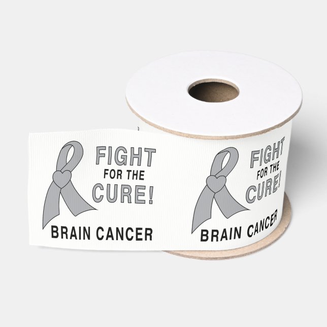 Lazo De Tela Gruesa Lucha del cáncer de cerebro para la curación 3" (Carrete)