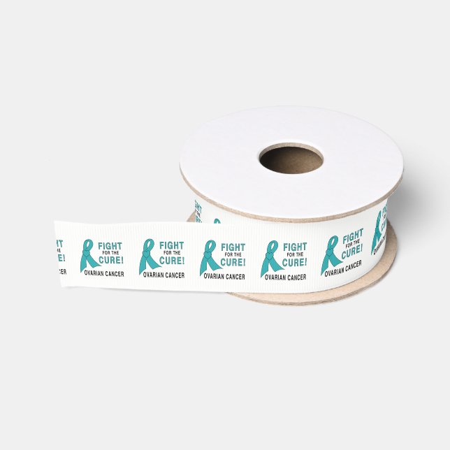Lazo De Tela Gruesa Lucha del cáncer ovárico para la curación 1,5" (Carrete)