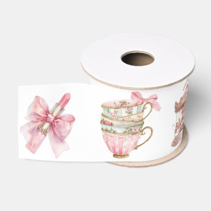 Lazo De Tela Gruesa Lujo Rosa