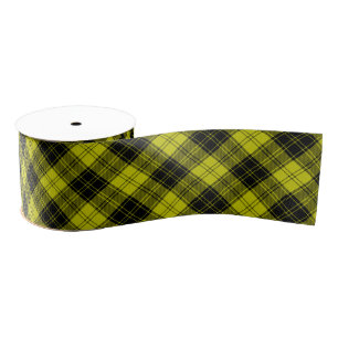 Lazo De Tela Gruesa Macachlan tartan amarillo chapa