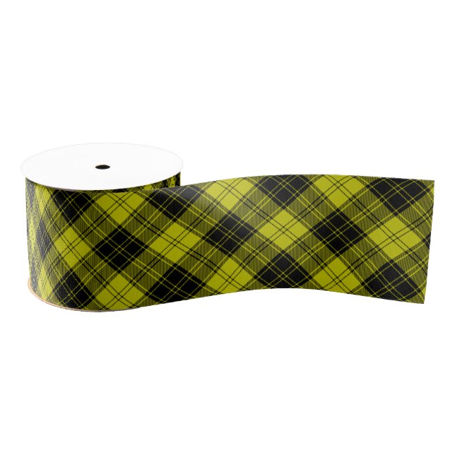 Lazo De Tela Gruesa Macachlan tartan amarillo chapa (Carrete)