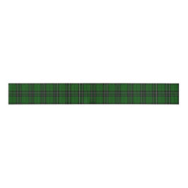 Lazo De Tela Gruesa MacLean Tartan Green y Black Plaid