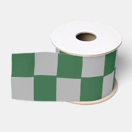 Lazo De Tela Gruesa Mago Verde y Cuadros Grises