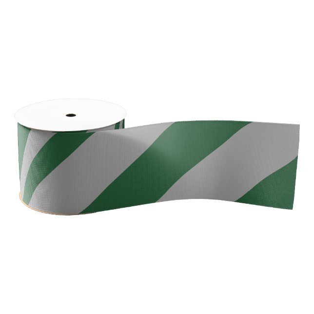 Lazo De Tela Gruesa Mago Verde y Gris (Carrete)