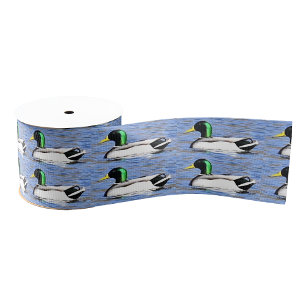 Lazo De Tela Gruesa Mallard Duck Ribbon