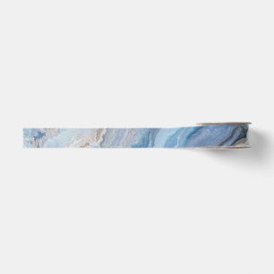 Lazo De Tela Gruesa Mármol azul con decoración de Bonito negro dorad