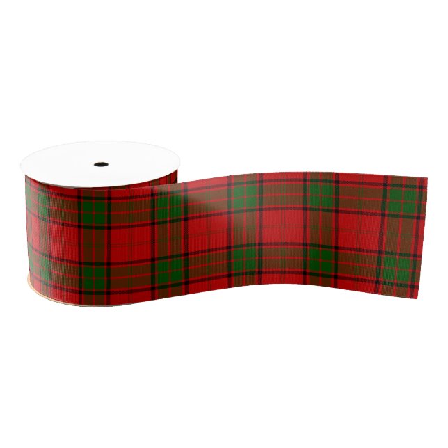 Lazo De Tela Gruesa Maxwell tartan platillo rojo (Carrete)