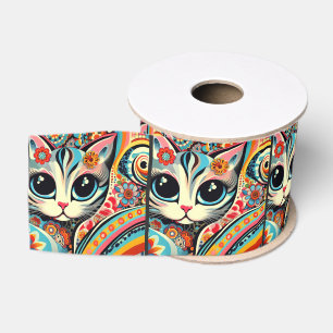 Lazo De Tela Gruesa Me encantan los gatos gatos arte folclórico mexica