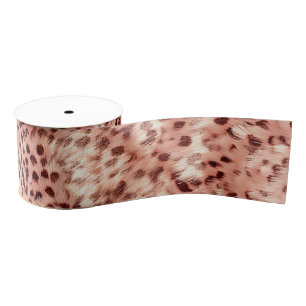 Lazo De Tela Gruesa Moda Bonito Girly Rosa Gold Leopard