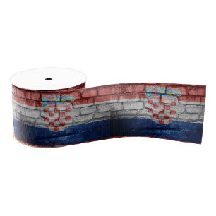 Lazo De Tela Gruesa Muro de la bandera de Croacia