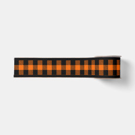 Lazo De Tela Gruesa Naranja de Halloween y cinta de plástico negro