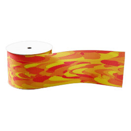 Lazo De Tela Gruesa Naranja del patrón abstracto amarillo rojo