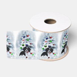Lazo De Tela Gruesa Navidad arrogante del perrito del perro de aguas