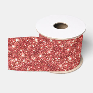 Lazo De Tela Gruesa Navidad con brillo de destellos rojos
