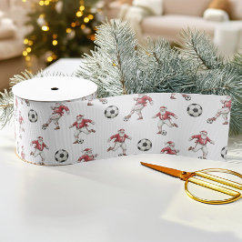 Lazo De Tela Gruesa Navidad de fútbol de Santa