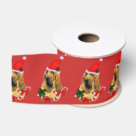Lazo De Tela Gruesa Navidad de sabueso alegre