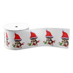 Lazo De Tela Gruesa Navidad de Yorkshire Terrier