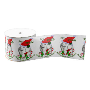 Lazo De Tela Gruesa Navidad del caniche