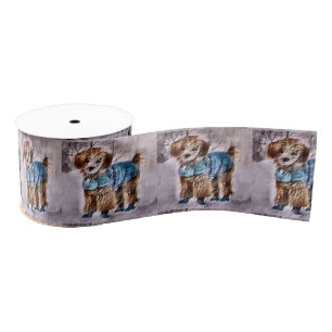 Lazo De Tela Gruesa Navidad del caniche