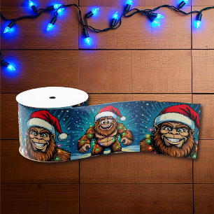 Lazo De Tela Gruesa Navidad divertida de Bigfoots al estilo Pop Art