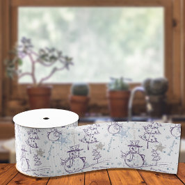 Lazo De Tela Gruesa Navidades con mano morada arrastran nieve