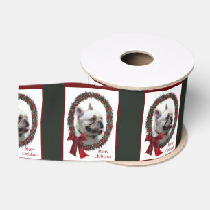 Lazo De Tela Gruesa Navidades de Bulldog de Francia