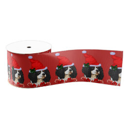Lazo De Tela Gruesa Navidades de Cavalier King Charles Spaniel