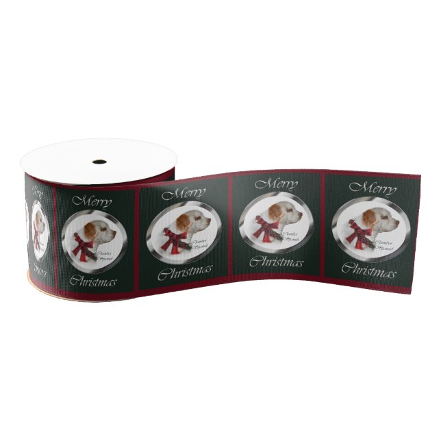 Lazo De Tela Gruesa Navidades de Clumber Spaniel (Carrete)