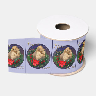 Lazo De Tela Gruesa Navidades de Cocker Spaniel