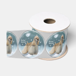 Lazo De Tela Gruesa Navidades de Cocker Spaniel