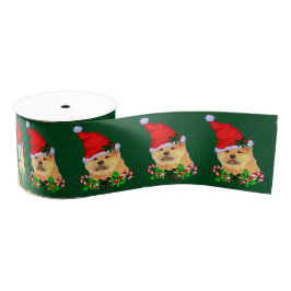 Lazo De Tela Gruesa Navidades de Cute Chow Chow