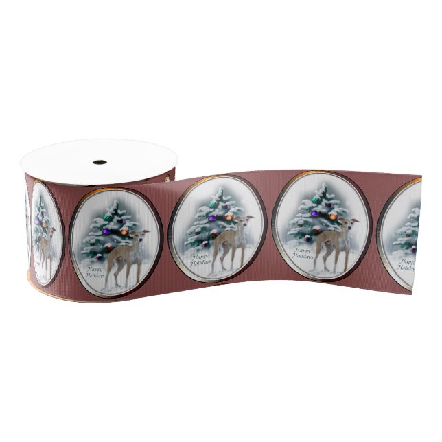 Lazo De Tela Gruesa Navidades de Greyhound de Italia (Carrete)