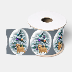 Lazo De Tela Gruesa Navidades de Norfolk Terrier