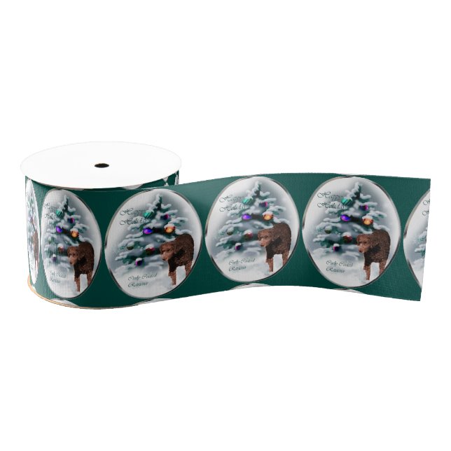 Lazo De Tela Gruesa Navidades de recuperadores con código de curry (Carrete)