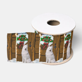 Lazo De Tela Gruesa Navidades de Samoyed