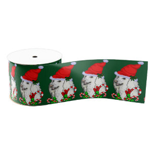 Lazo De Tela Gruesa Navidades de Santa Poodle