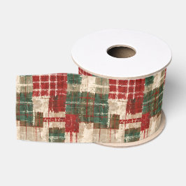 Lazo De Tela Gruesa Navidades Grunge Plaid