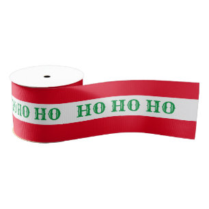 Lazo De Tela Gruesa Navidades Ribbon y Ho Ho Ho Ho Ho Stripe Caramelos