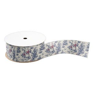 Lazo De Tela Gruesa Navidades rojos y azules Santa Toile