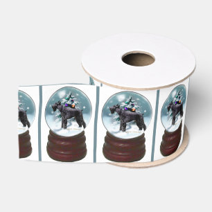 Lazo De Tela Gruesa Navidades Schnauzer gigantes