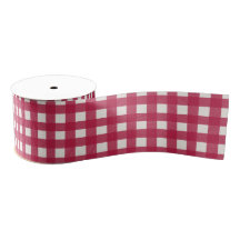 Navidades simples de Buffalo Check Red Grosgrain