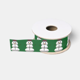 Lazo De Tela Gruesa Navidades Snowman