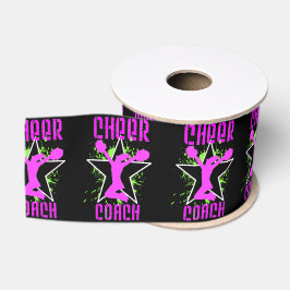 Lazo De Tela Gruesa Negro 3" del coche de la animadora cinta grosgrain