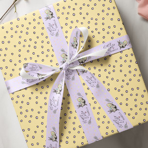 Lazo De Tela Gruesa Nombre de conejo conejo conejo y huevos morados Ha