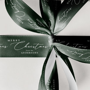 Lazo De Tela Gruesa Nombre Personalizado Feliz Navidad Letra Elegante