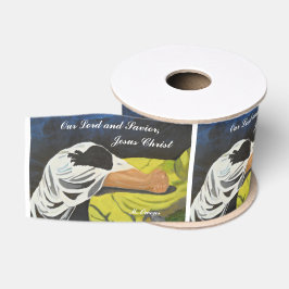 Lazo De Tela Gruesa Nuestro Señor y Salvador, Jesucristo Spool Ribbon