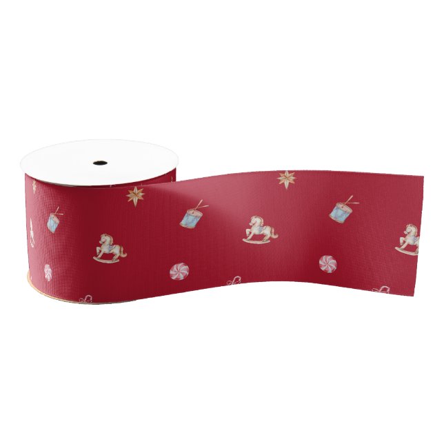 Lazo De Tela Gruesa Nutcracker Christmas Ribbon (Carrete)