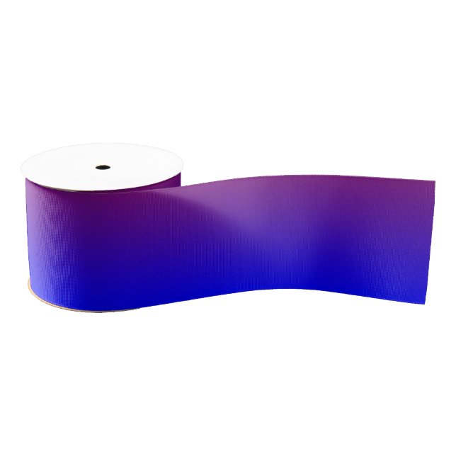 Lazo De Tela Gruesa Ombre azul personalizado (Carrete)