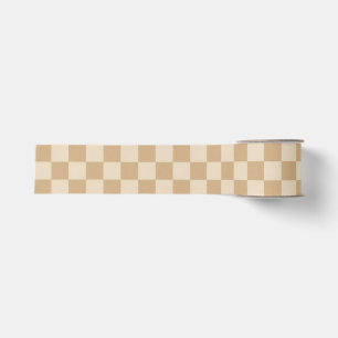 Lazo De Tela Gruesa Paleta neutral suave de tablero de ajedrez broncea